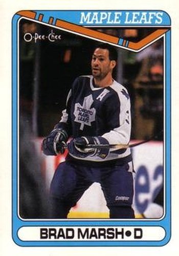 #155 Brad Marsh - Toronto Maple Leafs - 1990-91 O-Pee-Chee Hockey