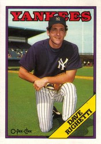 #155 Dave Righetti - New York Yankees - 1988 O-Pee-Chee Baseball