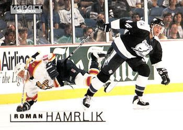 #155 Roman Hamrlik - Tampa Bay Lightning - 1995-96 SkyBox Impact Hockey