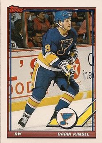 #156 Darin Kimble - St. Louis Blues - 1991-92 Topps Hockey