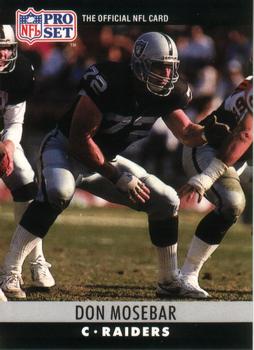 #156 Don Mosebar - Los Angeles Raiders - 1990 Pro Set Football