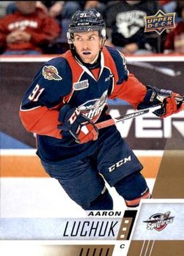 #156 Aaron Luchuk - Windsor Spitfires - 2017-18 Upper Deck CHL Hockey