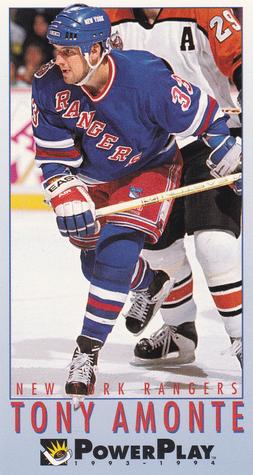 #156 Tony Amonte - New York Rangers - 1993-94 Fleer PowerPlay Hockey