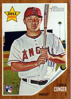 #156 Hank Conger - Los Angeles Angels - 2011 Topps Heritage Baseball
