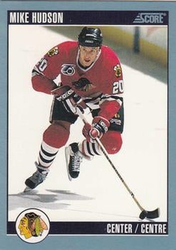 #156 Mike Hudson - Chicago Blackhawks - 1992-93 Score Canadian Hockey