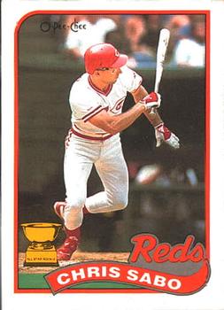 #156 Chris Sabo - Cincinnati Reds - 1989 O-Pee-Chee Baseball