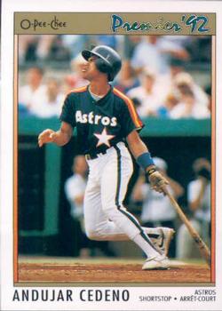 #156 Andujar Cedeno - Houston Astros - 1992 O-Pee-Chee Premier Baseball