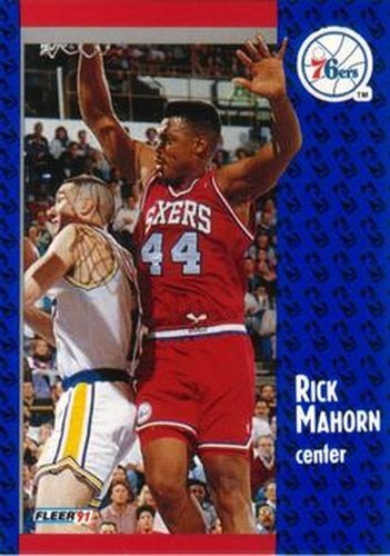 #156 Rick Mahorn - Philadelphia 76ers - 1991-92 Fleer Basketball