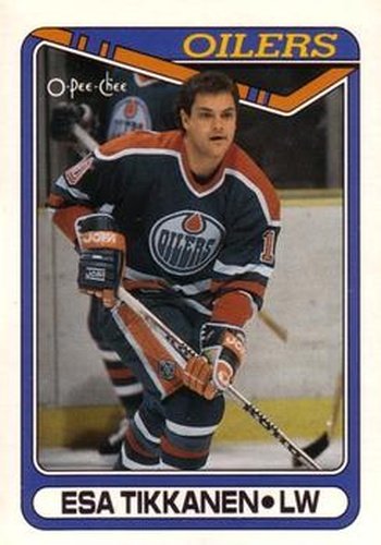 #156 Esa Tikkanen - Edmonton Oilers - 1990-91 O-Pee-Chee Hockey
