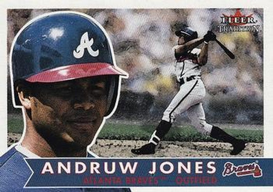 #156 Andruw Jones - Atlanta Braves - 2001 Fleer Tradition Baseball