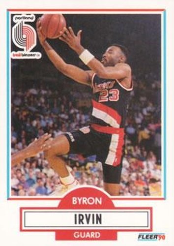 #156 Byron Irvin - Portland Trail Blazers - 1990-91 Fleer Basketball