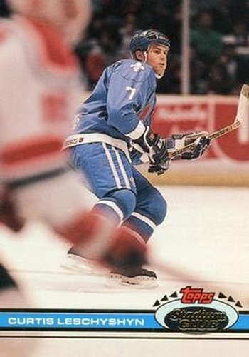 #156 Curtis Leschyshyn - Quebec Nordiques - 1991-92 Stadium Club Hockey