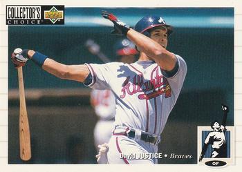 #156 David Justice - Atlanta Braves - 1994 Collector's Choice Baseball