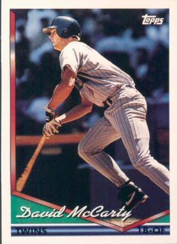 #156 David McCarty - Minnesota Twins - 1994 Topps Baseball