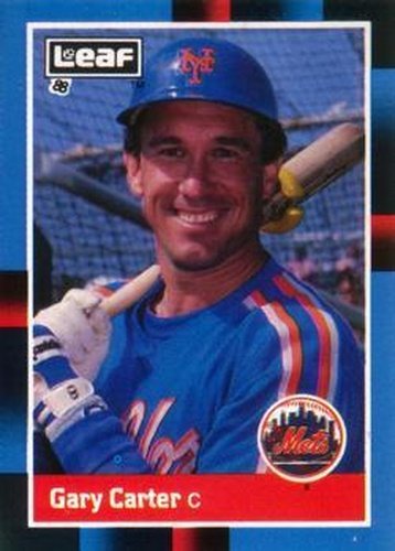 #156 Gary Carter - New York Mets - 1988 Leaf Baseball
