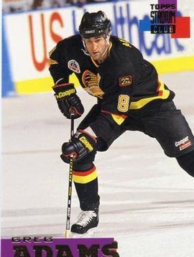#156 Greg Adams - Vancouver Canucks - 1994-95 Stadium Club Hockey
