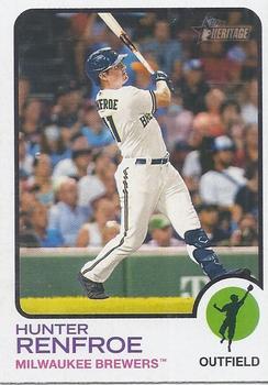 #156 Hunter Renfroe - Milwaukee Brewers - 2022 Topps Heritage Baseball