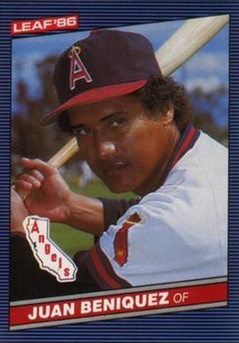 #156 Juan Beniquez - California Angels - 1986 Leaf Baseball