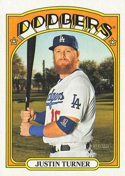 #156 Justin Turner - Los Angeles Dodgers - 2021 Topps Heritage Baseball
