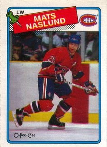 #156 Mats Naslund - Montreal Canadiens - 1988-89 O-Pee-Chee Hockey