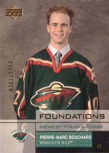 #156 Pierre-Marc Bouchard - Minnesota Wild - 2002-03 Upper Deck Foundations Hockey