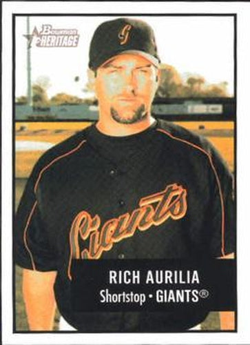 #156 Rich Aurilia - San Francisco Giants - 2003 Bowman Heritage Baseball