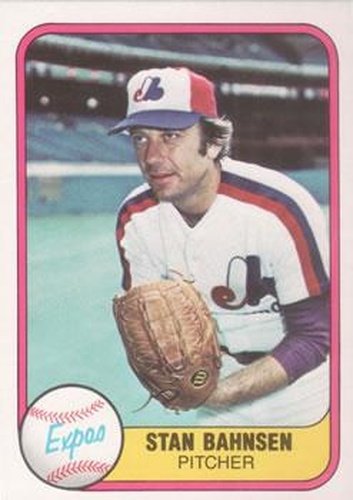 #156 Stan Bahnsen - Montreal Expos - 1981 Fleer Baseball