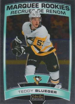 #156 Teddy Blueger - Pittsburgh Penguins - 2019-20 O-Pee-Chee Platinum Hockey