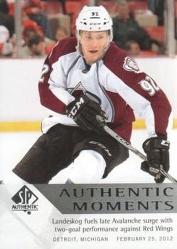 #156 Gabriel Landeskog - Colorado Avalanche - 2012-13 SP Authentic Hockey