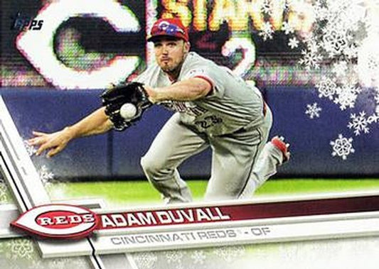 #HMW156 Adam Duvall - Cincinnati Reds - 2017 Topps Holiday Baseball