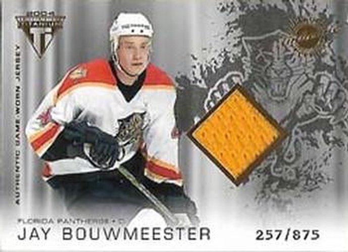#156 Jay Bouwmeester - Florida Panthers - 2003-04 Pacific Private Stock Titanium Hockey