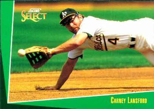 #156 Carney Lansford - Oakland Athletics - 1993 Select Baseball