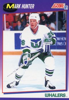 #156 Mark Hunter - Hartford Whalers - 1991-92 Score American Hockey