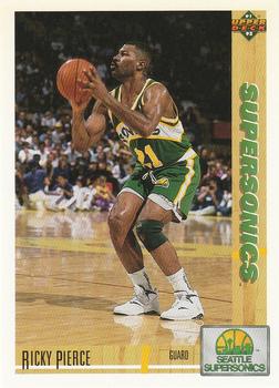 #156 Ricky Pierce - Seattle SuperSonics - 1991-92 Upper Deck Basketball