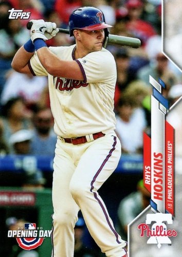 #156 Rhys Hoskins - Philadelphia Phillies - 2020 Topps Opening Day Baseball