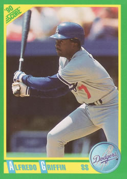 #156 Alfredo Griffin - Los Angeles Dodgers - 1990 Score Baseball