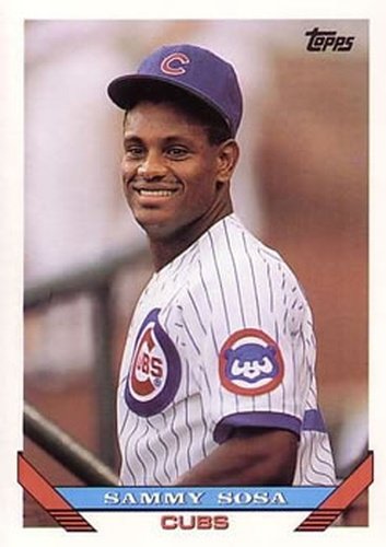 #156 Sammy Sosa - Chicago Cubs - 1993 Topps Baseball
