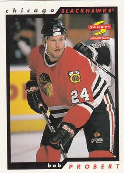 #156 Bob Probert - Chicago Blackhawks - 1996-97 Score Hockey