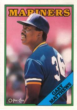 #156 Gary Matthews - Seattle Mariners - 1988 O-Pee-Chee Baseball