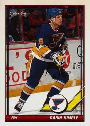 #156 Darin Kimble - St. Louis Blues - 1991-92 O-Pee-Chee Hockey