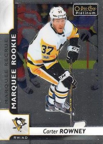 #156 Carter Rowney - Pittsburgh Penguins - 2017-18 O-Pee-Chee Platinum Hockey