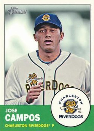 #156a Jose Campos - Charleston RiverDogs - 2012 Topps Heritage Minor League Baseball