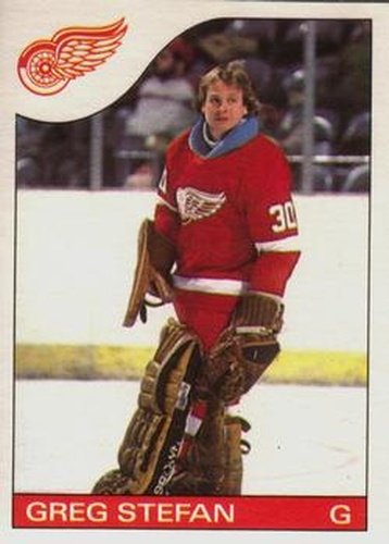 #157 Greg Stefan - Detroit Red Wings - 1985-86 O-Pee-Chee Hockey