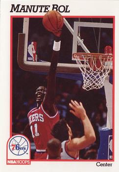 #157 Manute Bol - Philadelphia 76ers - 1991-92 Hoops Basketball