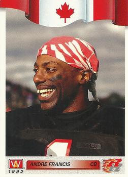 #157 Andre Francis - Ottawa Rough Riders - 1992 All World CFL Football