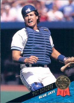 #157 Pat Borders - Toronto Blue Jays - 1993 Leaf Baseball