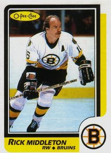 #157 Rick Middleton - Boston Bruins - 1986-87 O-Pee-Chee Hockey