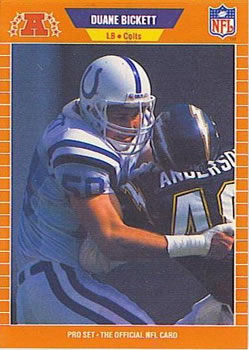 #157 Duane Bickett - Indianapolis Colts - 1989 Pro Set Football