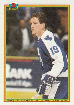 #157 Tom Fergus - Toronto Maple Leafs - 1990-91 Bowman Hockey
