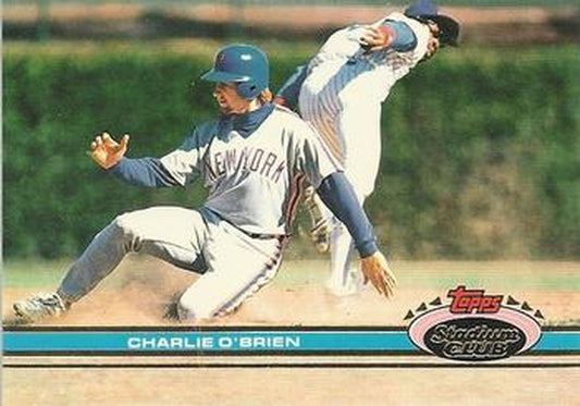 #157 Charlie O'Brien - New York Mets - 1991 Stadium Club Baseball